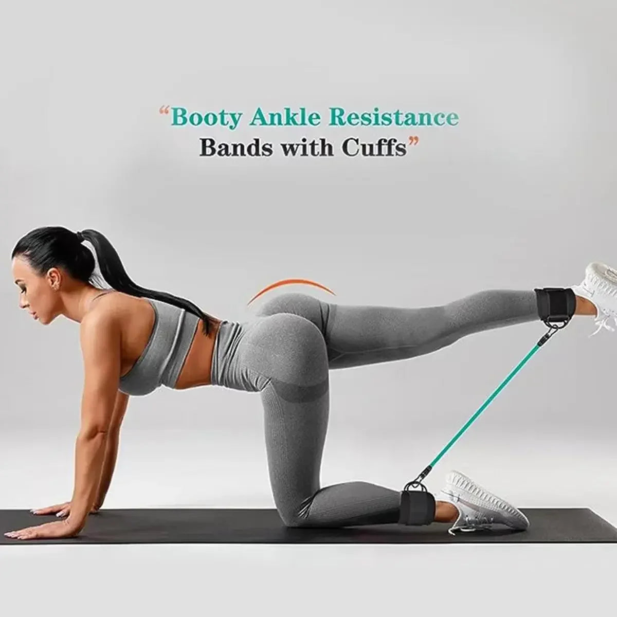 Booty & Leg Resistance Band Set met Enkelbanden