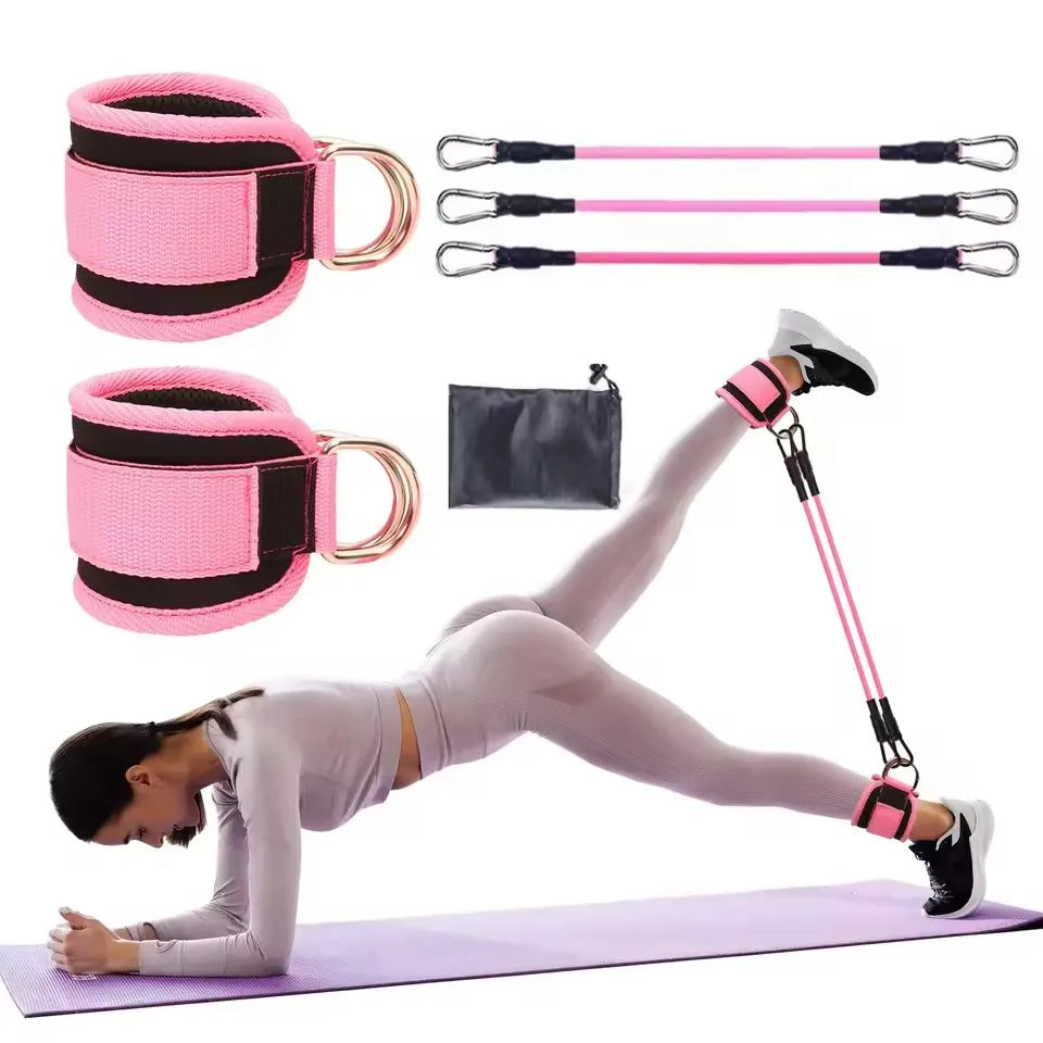 Booty & Leg Resistance Band Set met Enkelbanden