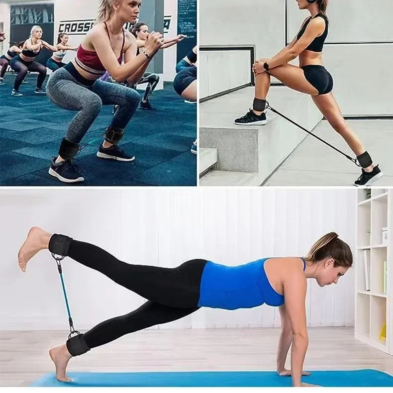 Booty & Leg Resistance Band Set met Enkelbanden